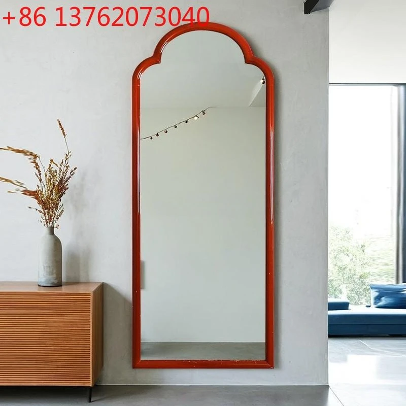 Internet Celebrity INS Entryway Full-Length Mirror Home Use Arched Wall-Mounted Living Room Dressing Mirror