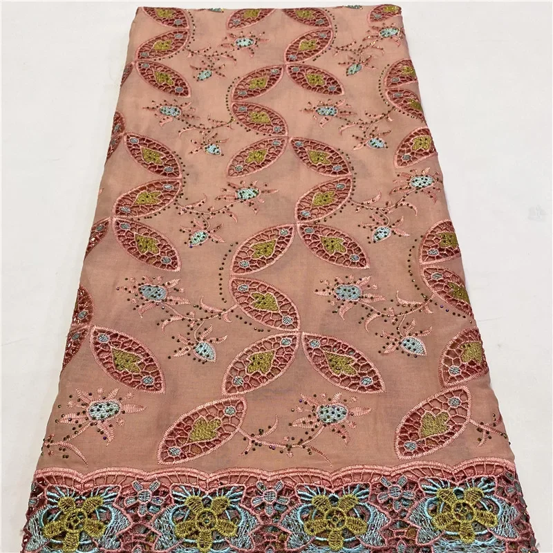 Imagem -02 - Tecido de Renda Suíço Frisado Pesado Africano 100 Tecidos de Algodão Voile Lace Estilo Popular de Dubai Mais Recente Xl42101 Jardas