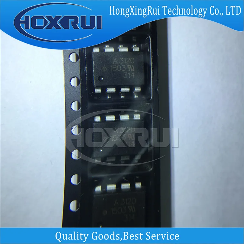 (1 piece),HCPL-3120-000E/HCPL-3120-500E,DIP-8/SOP-8,marker A3120，Gate driven Photocoupler, transistor, IGBT, 3.75KV,2.5A,