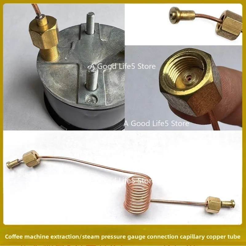 Applicable ToLELIT Espresso Machine Extraction Steam Pressure Gauge Connection Copper Capillary MC526 Accessories