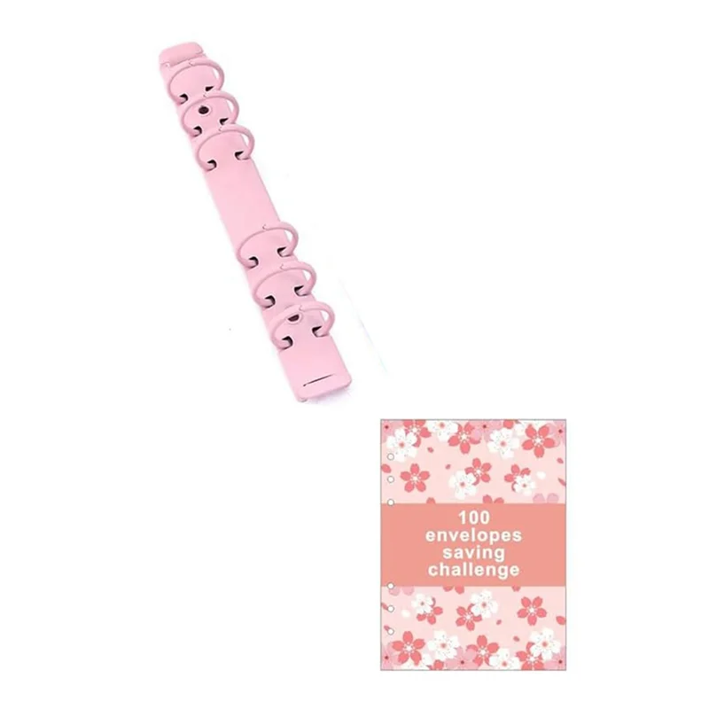 A19E-100 Envelope Challenge Binder Fun Way To Save 5,050 - Savings Challenges Binder, Budget Binder With Cash Envelopes