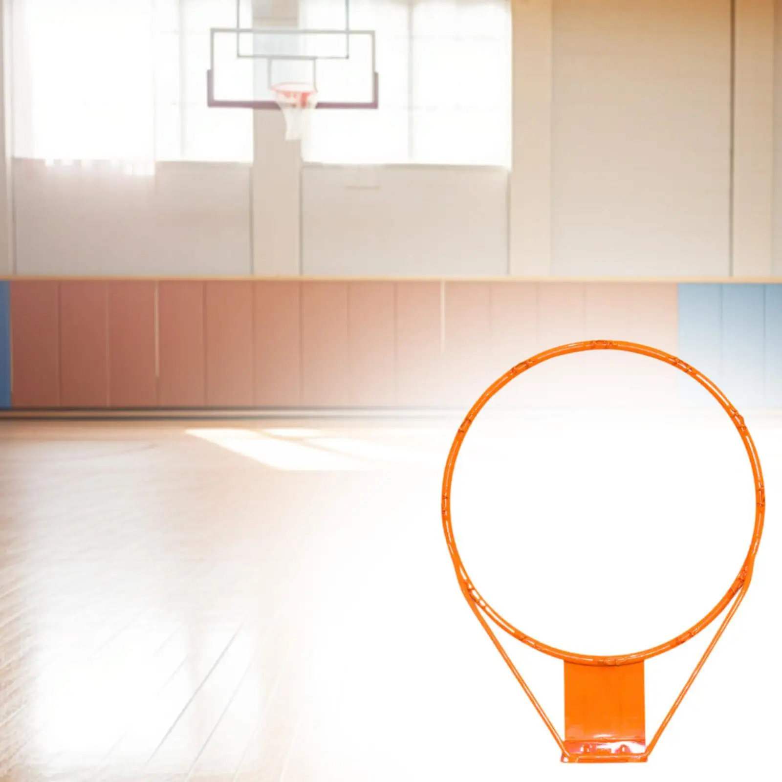 18" Basketball Rim Hanging Basketball Hoop Accessories Heavy Duty Wall Mounted
