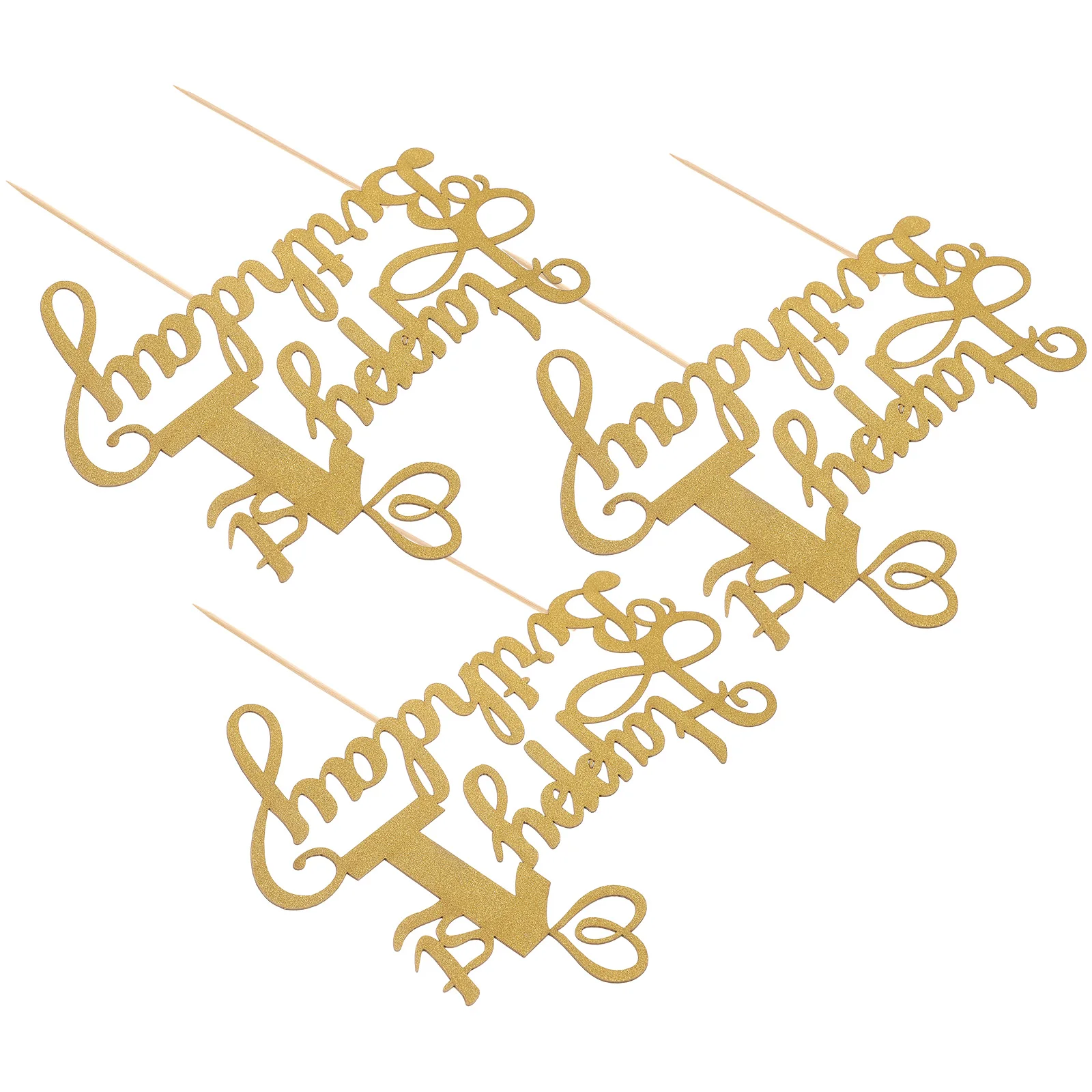 

3pcs Decorations Diy Decor Dessert Diy Ornament Party Decorations Dessert Toppers Cake Ornament Decor Cake Picks