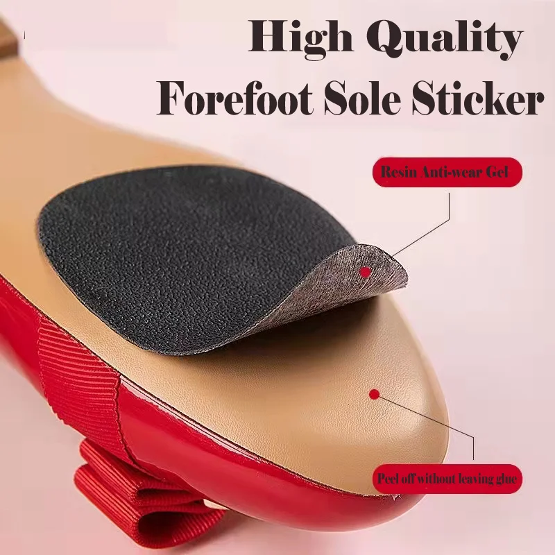 Women Shoes Sole Protector Wear-Resistant Non-Slip Shoe Mat Self-Adhesive Forefoot High Heels Sticker Rubber Outsoless Cushions