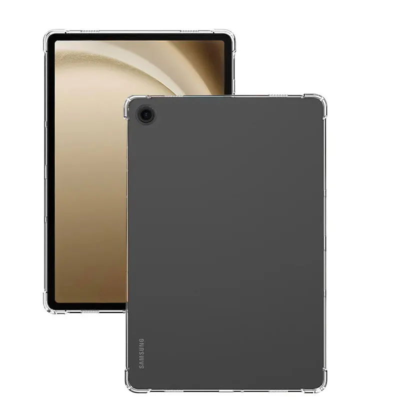 Capa de silicone para tablet, para samsung galaxy tab a9 plus 2023 a9 + SM-X210 x215 11 '', airbag transparente, tpu macio, capa traseira anti-queda