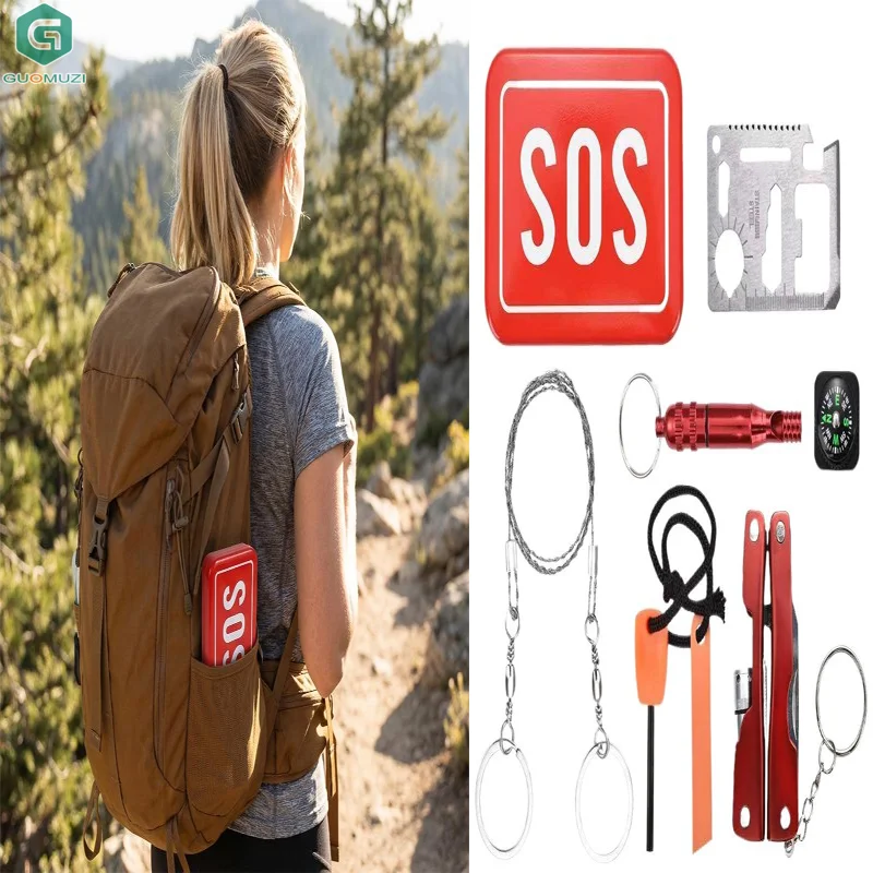 

1PCS First Aid Kits Multi Functional Portable Outdoor Equipment Survival Tool Set Emergency Kit SOS Survival Kit Survival Set
