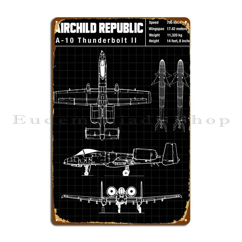 A10 Thunderbolt Metal Sign Party Iron Customize Bar Cave Design Tin Sign Poster