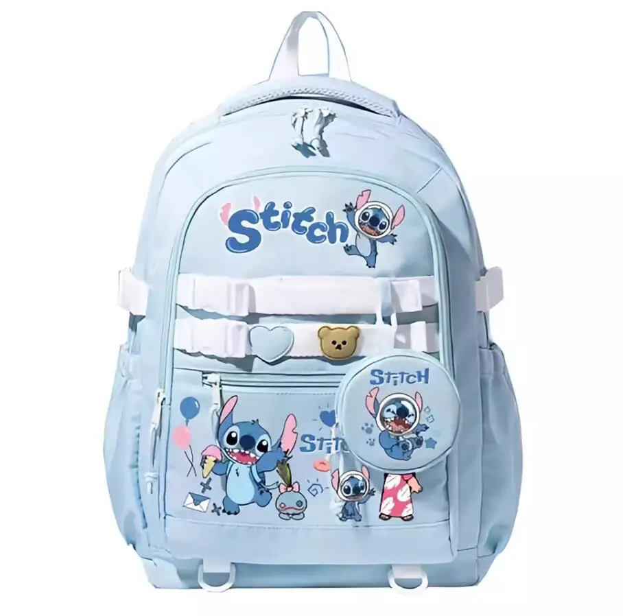 Stitch primary school students junior high school student backpack boys and girls student backpack large capacity backpack