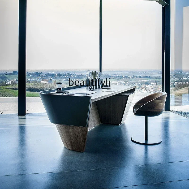 

lbOffice, boss table, simple modern home single person writing, high-end leadership president table