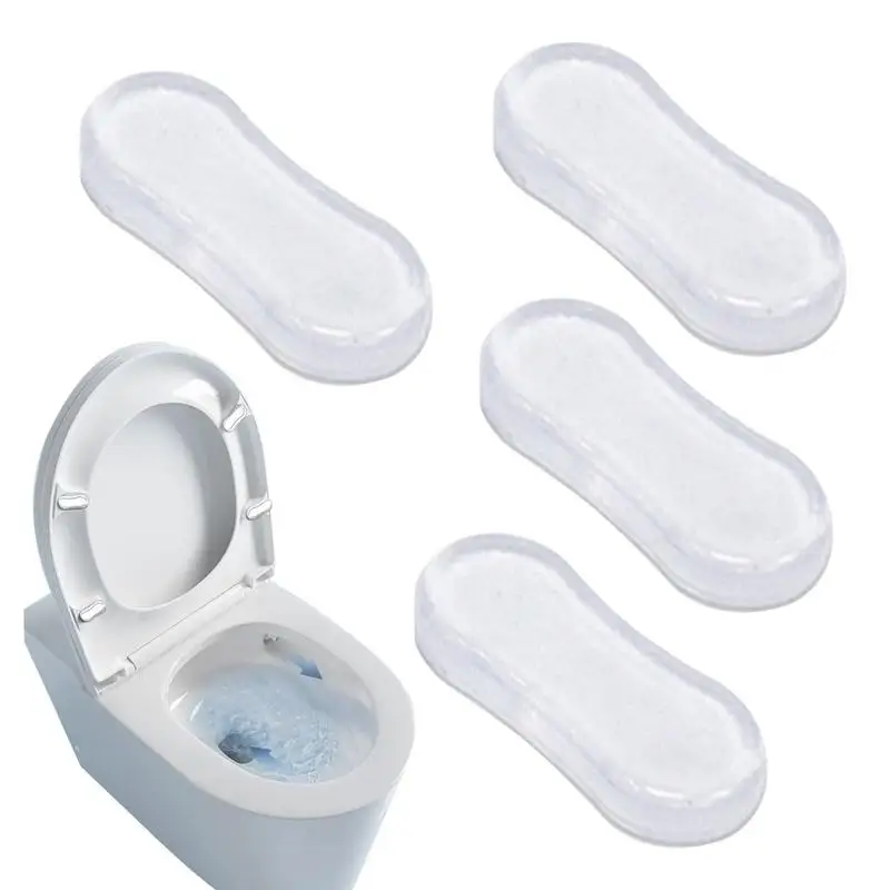 Toilet Lid Rubber Pads Silicone Toilet Seat Bumpers 4pcs Toilet Seat Bumper Replacement Kit With Strong Adhesive For Toilet