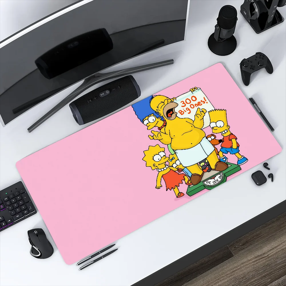 Funny Mouse Pad The Rubber Desktop XXL Desk Mats Non-slip Cartoon S-Simpsons Gaming Thickened Large MousePad Office
