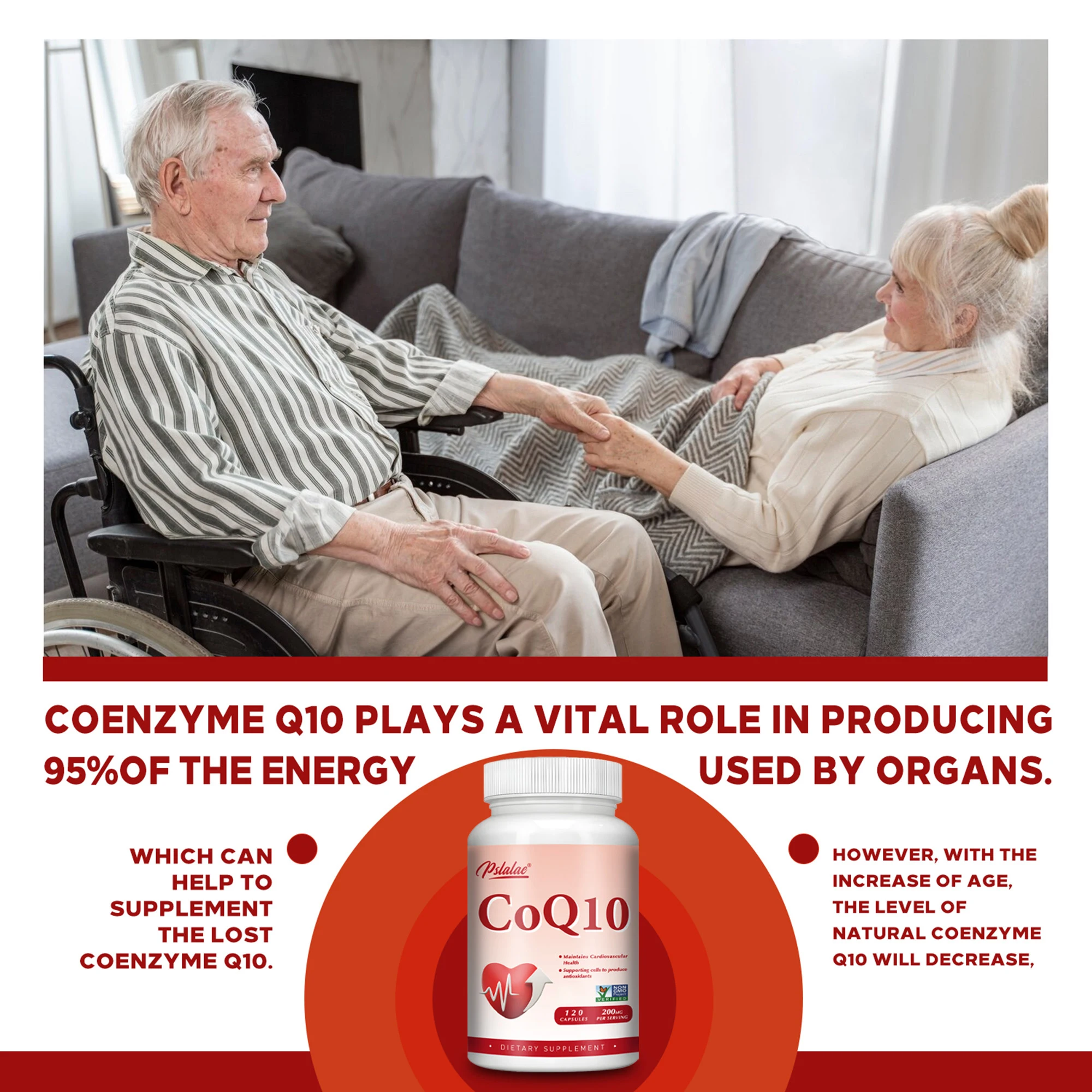 CoQ10 - Antioxidant, Heart Health, Blood Pressure Levels and Immune Support, Energy Production