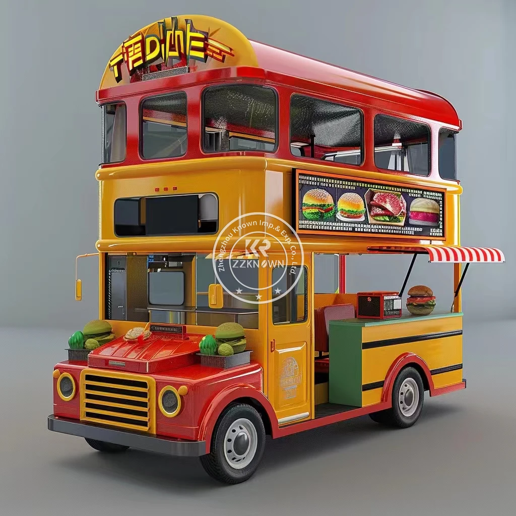  2 Mobile Cater Food Trailers Fully Equipped Food Trailer 5m Commercial Fully Equipped Kitchen Mobile Container Coffee Shop