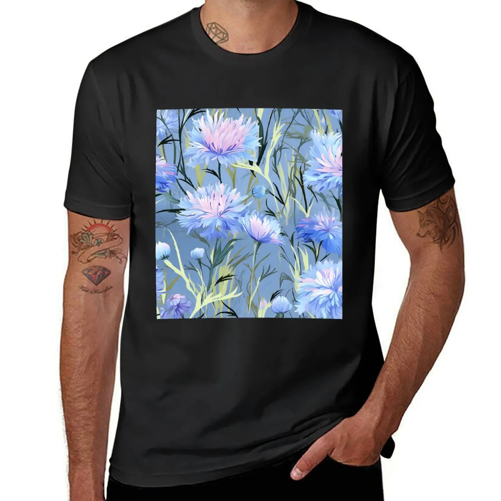 

Cottagecore Botanical Floral Herbs Plants Berries Pressed Flowers T-Shirt sweat Aesthetic clothing men workout shirt