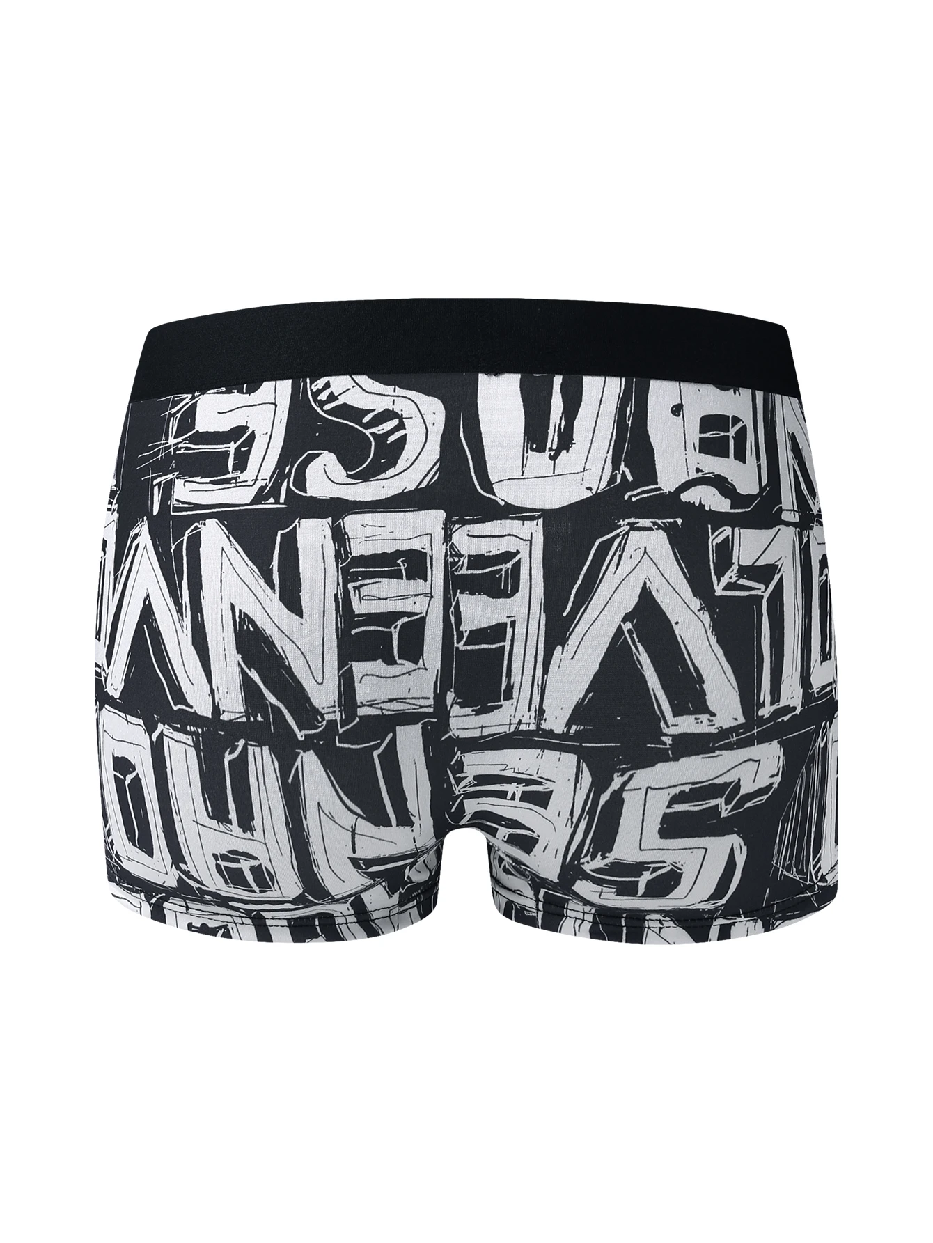 10-Pack Men's Graffiti Print Boxer Shorts High Elastic Comfort Mid-Waist Loose Fit Youthful Trendy Underwear Random Delivery