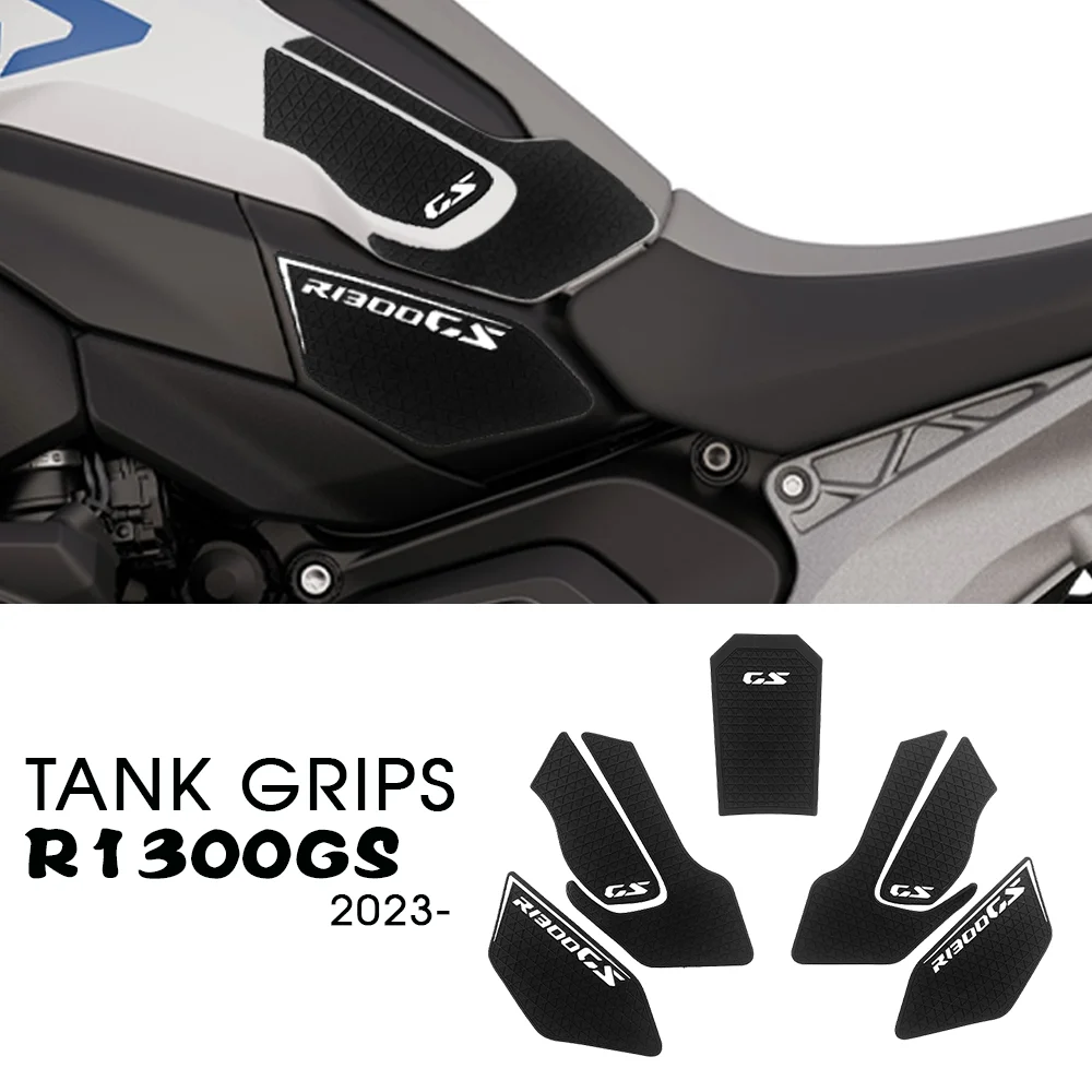 for BMW R1300GS Rubber Tank Grips R 1300 GS Accessories Fuel Tank Pads GS1300 Knee Grip Decals R1300 GS Anti-slip Stickers