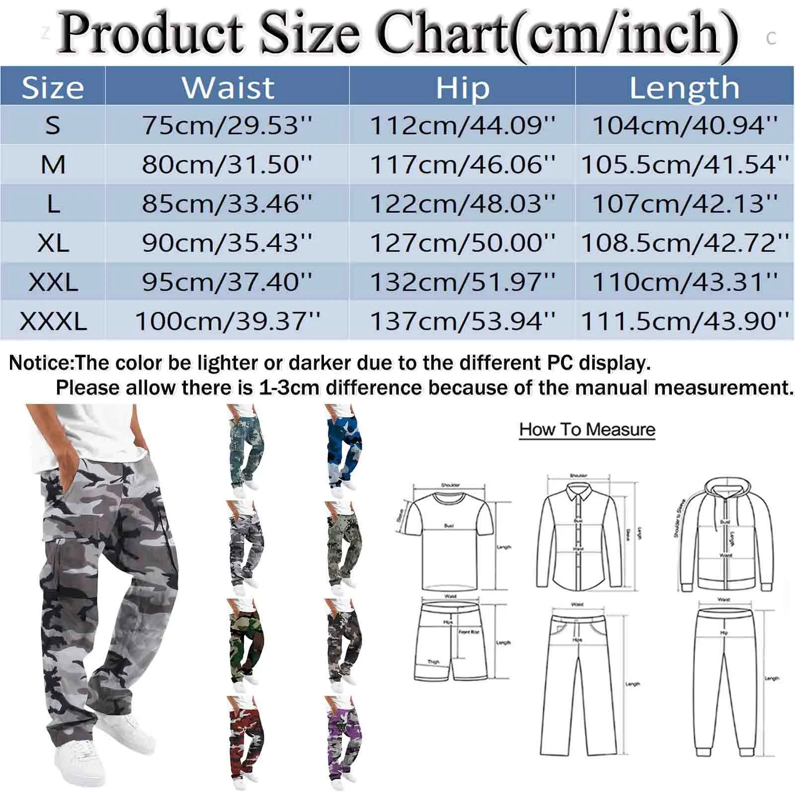 Men'S Camouflage Overalls Multi-Pocket All Match Fashion Long Pants Drawstring Tie High-Waisted Straight Pants Men'S Casual Pant