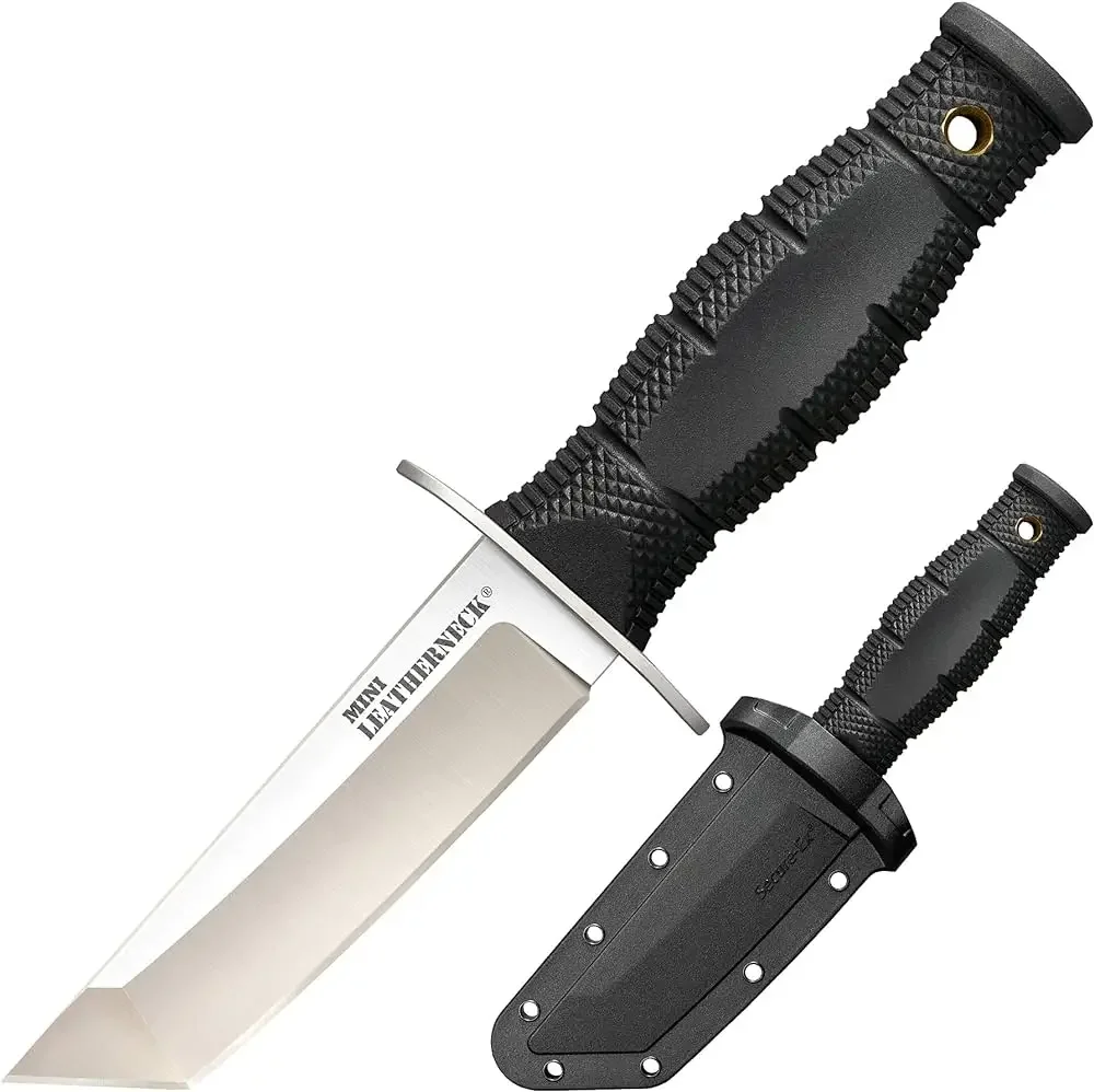 Portable COLD Kyoto II Military Fixed Knife 8Cr13Mov Tanto Blade Reinforced Nylon Wave Fiber Handle Outdoor Combat Hunting Tool