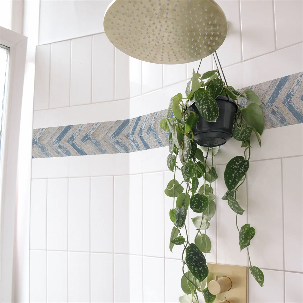 Mosaik Badezimmer Taille Linie Wandaufkleber Wasserdicht Peel & Stick Kunst Backsplash Küche Büro Sockel Linie Dekor Tapete – Detail 20