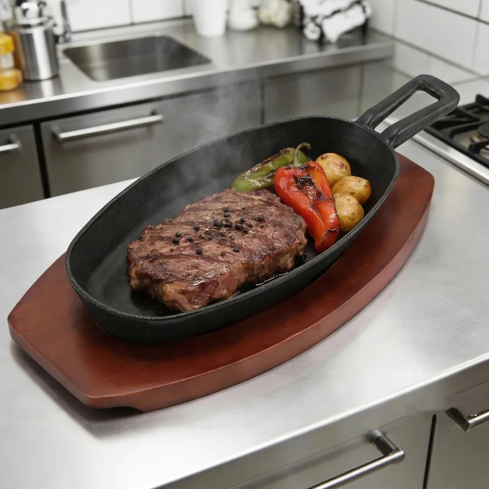 Japanese Style Grill Cast Iron Grill Pan For Japanese Yakiniku Dining Even Heat Distribution For Home And Commercial Kitchens