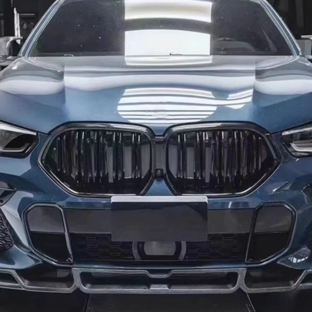 LD Style Forged Carbon Fiber Front Bumper Grille Body Kit for BMW X6 G06 Upgrade, Customized Car Kit, Car Tools, Car Supplies