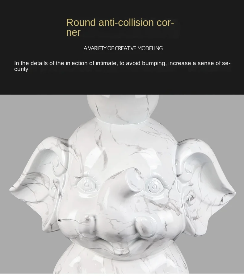 Home Decor Elephant Statue Side Tables Living Room Round Tea Table Bedroom Bedside Table Creative Animal Sculpture Coffee Tables