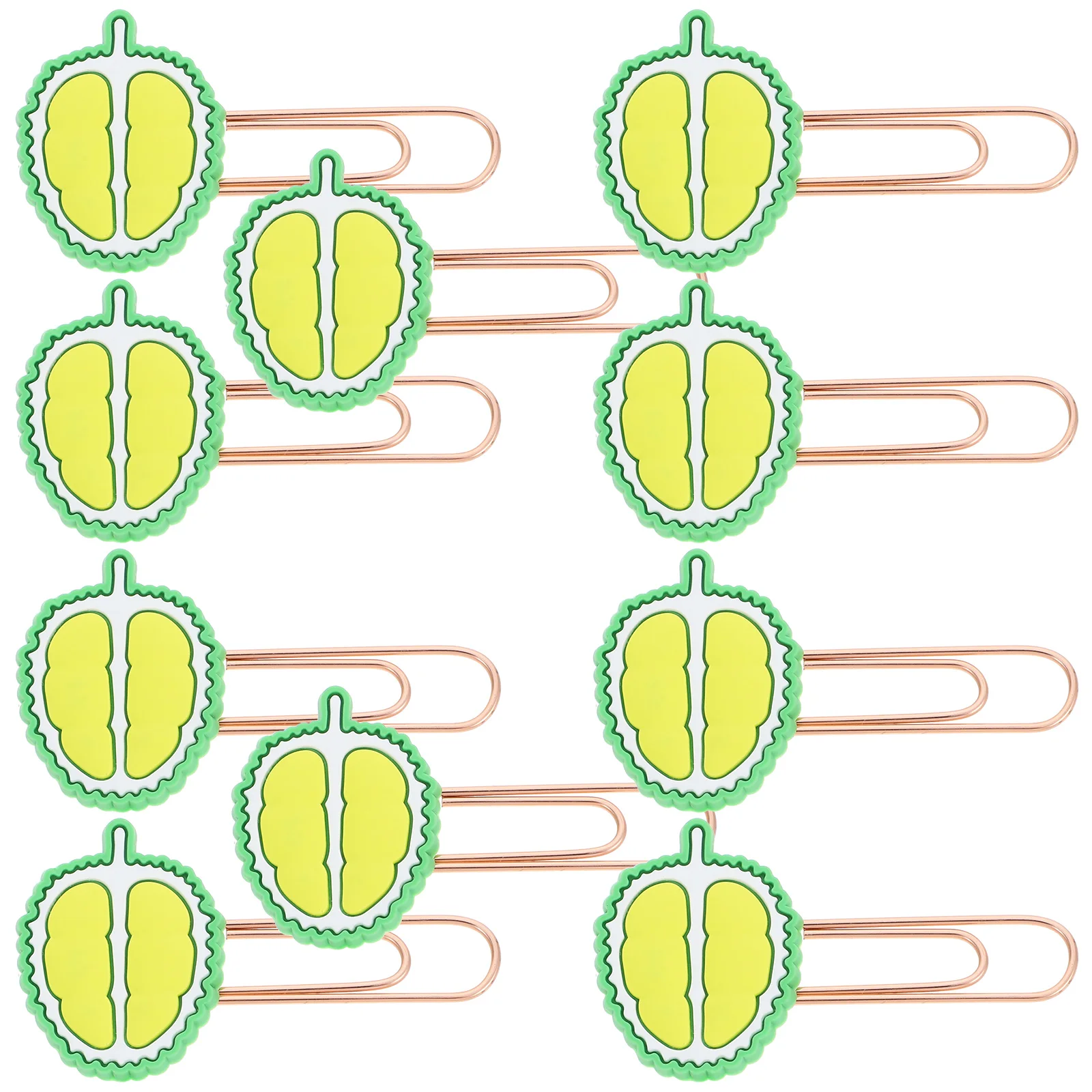 

10 Pcs Metal Paperclip Bookmark Fun Bookmarks Fruit Shaped Teacher Stationery Office Supplies Cartoon Clips