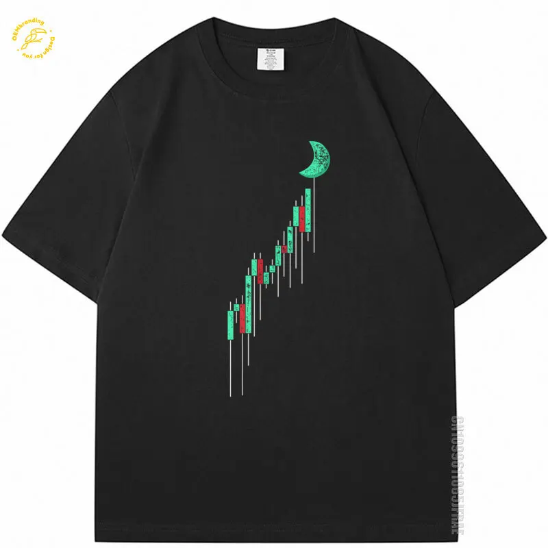 

Crypto Currency Hodl Vintage Bull Market Chart To The Moon Men's T-Shirt Camiseta Hombre Одежда Korean Reviews Men Clothes