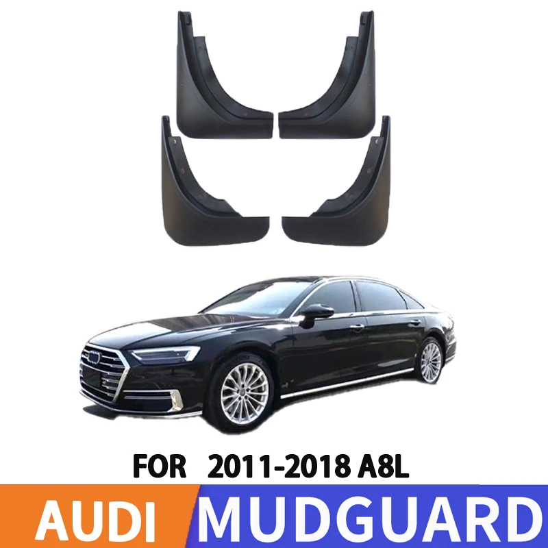 For 2011-2018 Audi A8L Car Tire Fender Splash Guard Front and Rear Wheel Fenders 4pcs