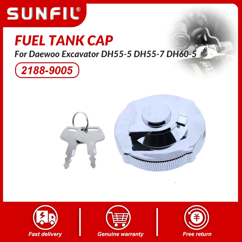 

Fuel Tank Cap E131-1038 2188-9005 For Daewoo Excavator DH55-5 DH55-7 DH60-5
