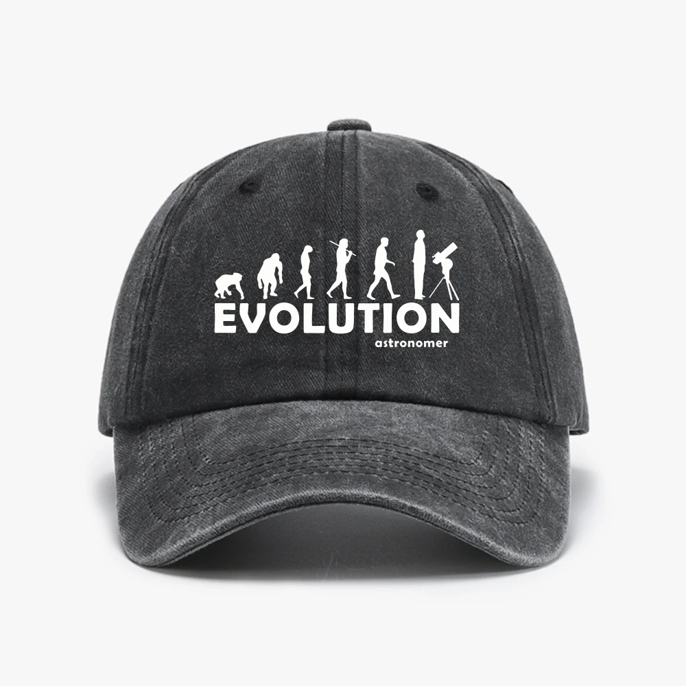 Hot Sale Astronomy Astronomist Evolution Telescope Space Universe Baseball Cap Fashion Unisex Washed cowboy hat