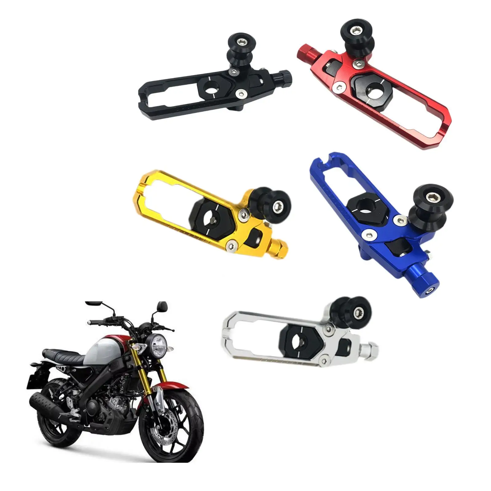 CNC Aluminum Chain Adjuster Motorbike Chain Tensioner Tool Motorcycle Chain Alignment for XSR155 2019 2022