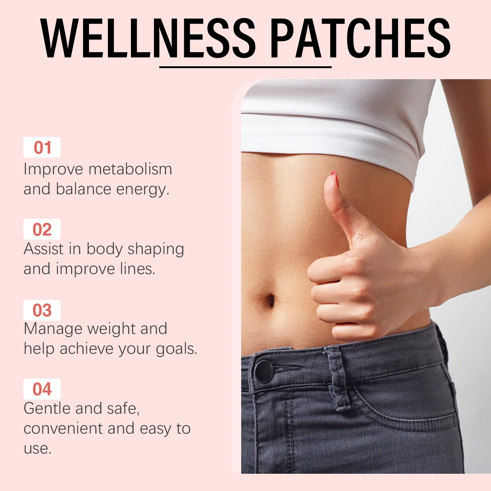 OceAura GLP 1 Weight Loss Patches Blood Sugar Control of Appetite Sculpting Shaping Body Care Fat Burning Slimming Patches 30pcs