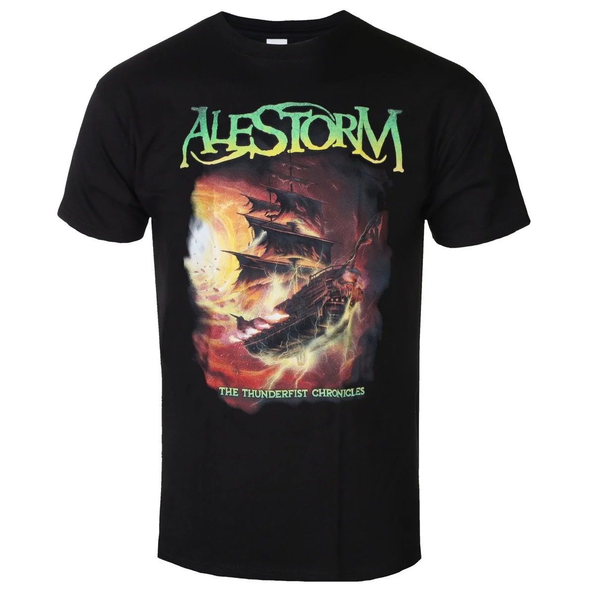Alestorm Ghost Pirate Ship Thunder Storm Graphic Print T Shirt, The Thunderfist Chronicles Album Art Tee, Unisex Casual Top