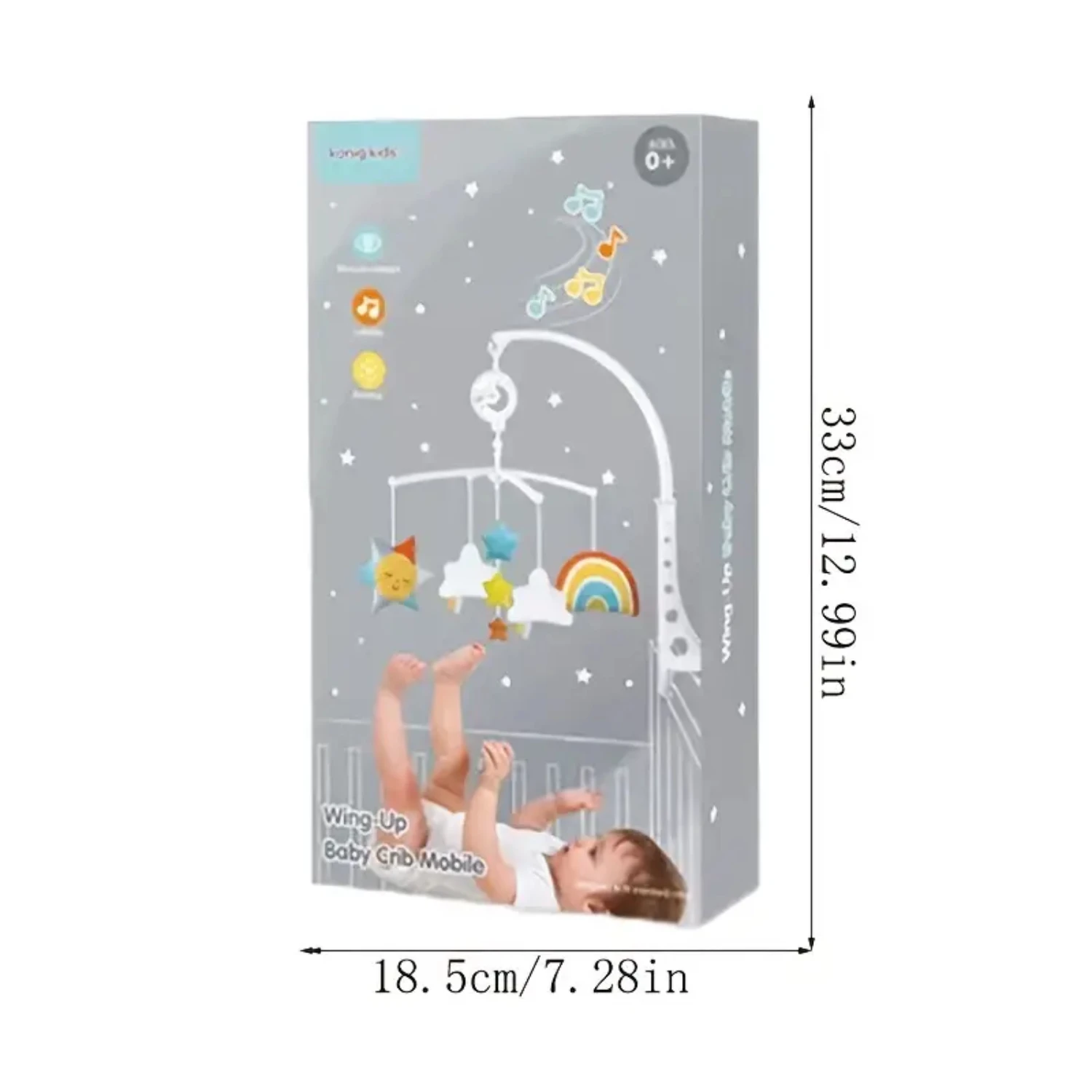 Jouet hochet de cloche de lit bricolage pour bébé, cloche de chevet itude arc-en-ciel pour bébé, jouet réconfortant en tissu, ensemble de jouets Movil Cuna Bebe