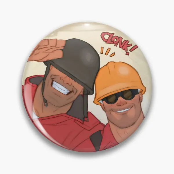 Soldier Engineer Helmet Party Tf2 Soft Button Pin Fashion Lapel Pin Funny Metal Gift Jewelry Collar Women Cute Creative Brooch