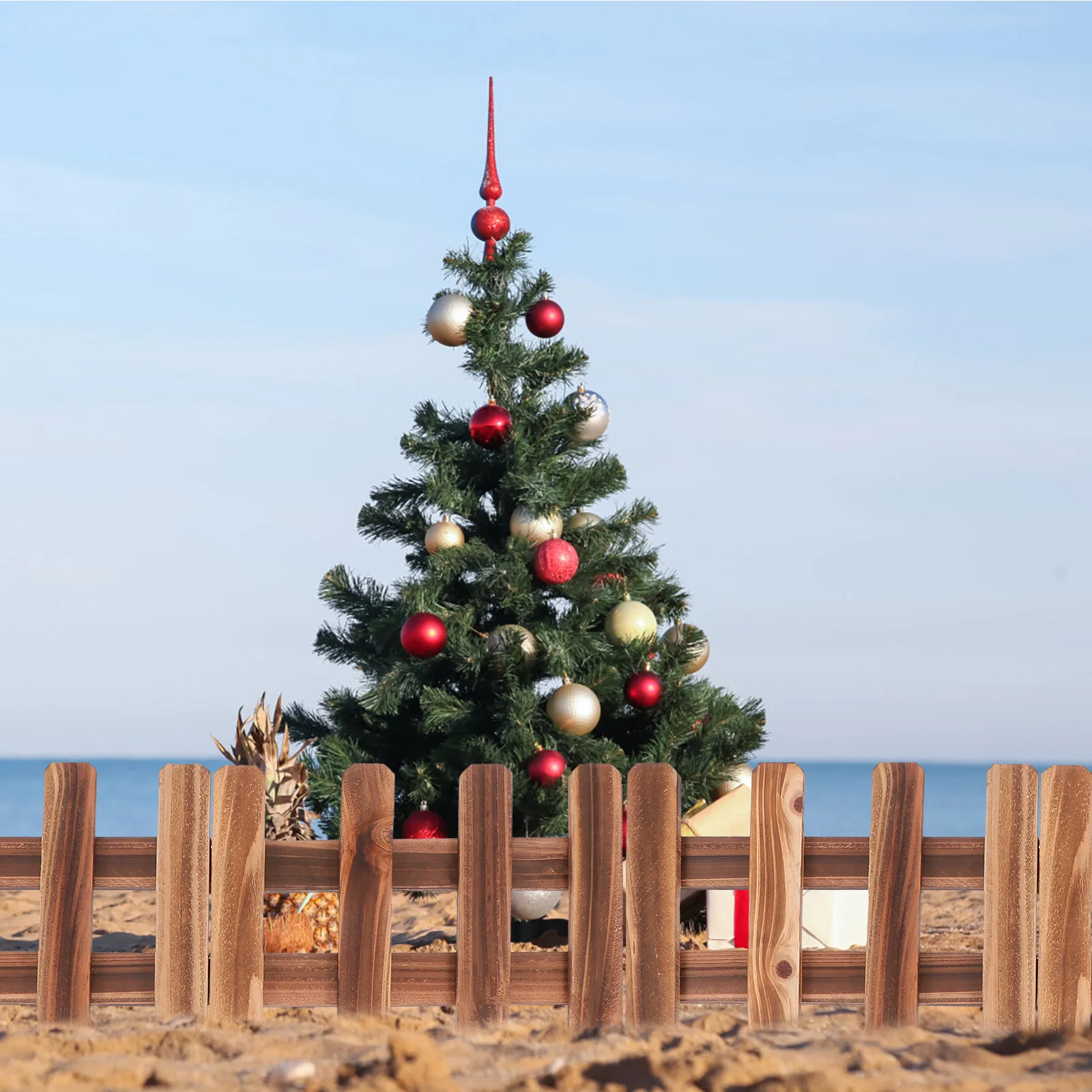 

Anti-Corrosive Wood Fence Carbonized Safe Durable Garden Courtyard Partition Decorative Yard Fence Garden Wood Fences