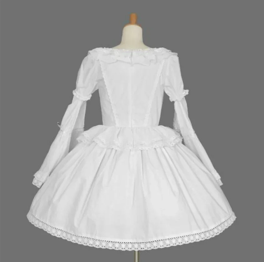 Lolita Cute Maid White Dress Cosplay Costume Adult Custom Carnival Limited Edition