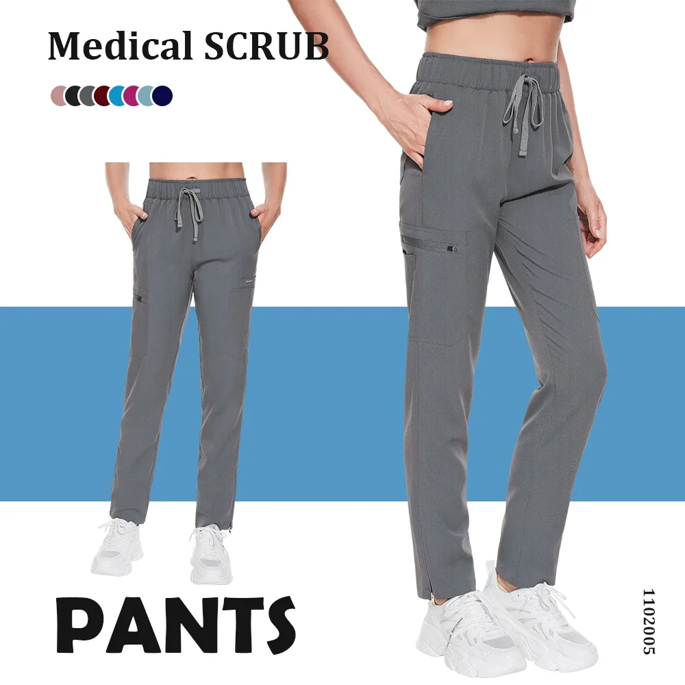 Pantalones de trabajo de belleza para hombres y mujeres, pantalones quirúrgicos médicos con cordón, limpieza de enfermería, accesorios médicos, Spa,