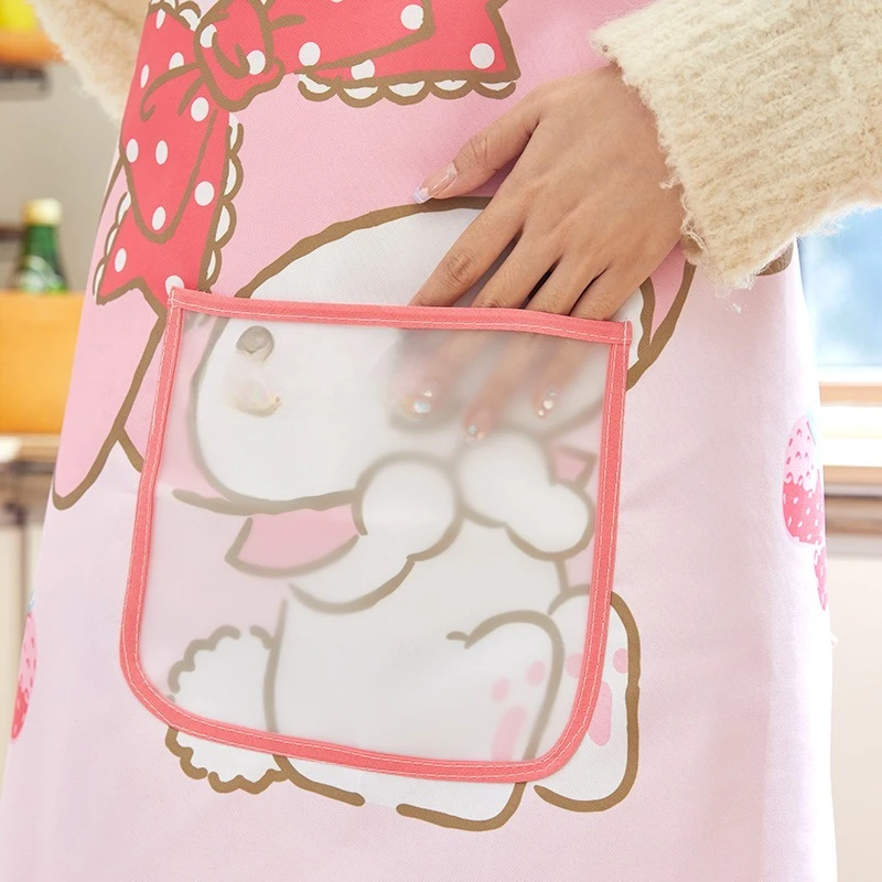 مريلة مينيسو سانريو أصلية كرتونية مقاومة للماء والزيت، خصر للطبخ في المطبخ، ملابس عمل لتقديم الطعام كولومي