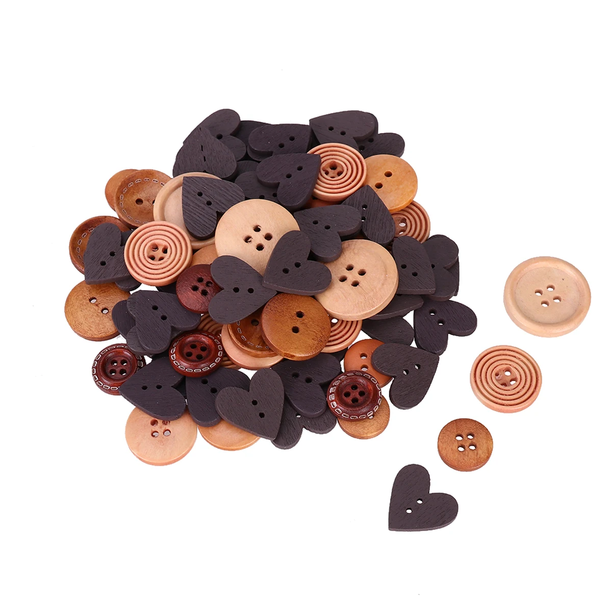 

Colorful Wooden Buttons for Sewing Knitting Crochet DIY Craft Scrapbooking Embellishments Dresswear Cardigans Decor