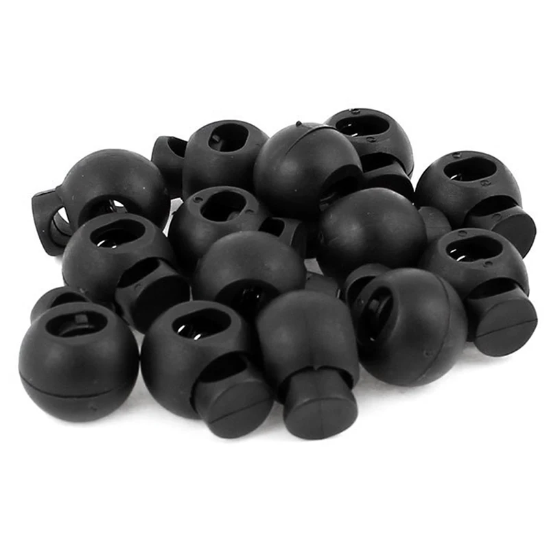 2025 New Adjustable Round Toggle Spring Loaded Rope Lanyard Cord Locks 15 Pcs