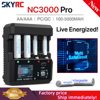 NEW SkyRC NC3000 Pro NiMH NiCd Battery Charger PD/QC AA/AAA Smart Battery Charger 4-slot LED Screen APP Control Charger Discharg