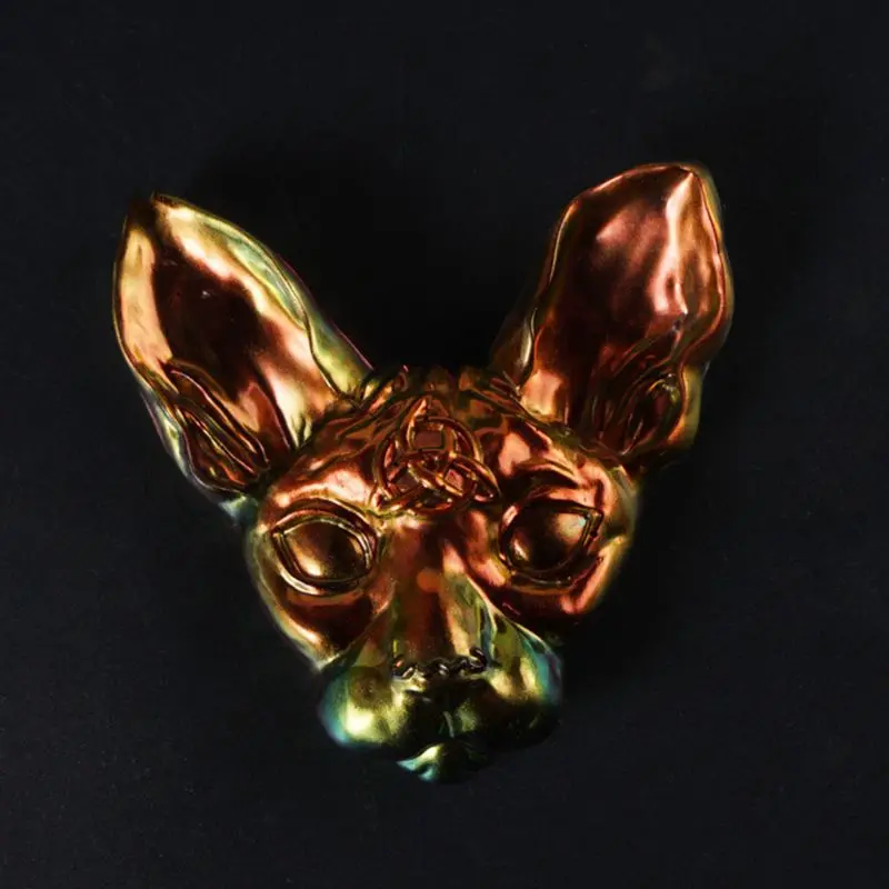 Hairless Sphinx Cat Head Pendant Resin Mold Cat Lord Bilus Figure Epoxy Resin Mold Jewelry Making Tools