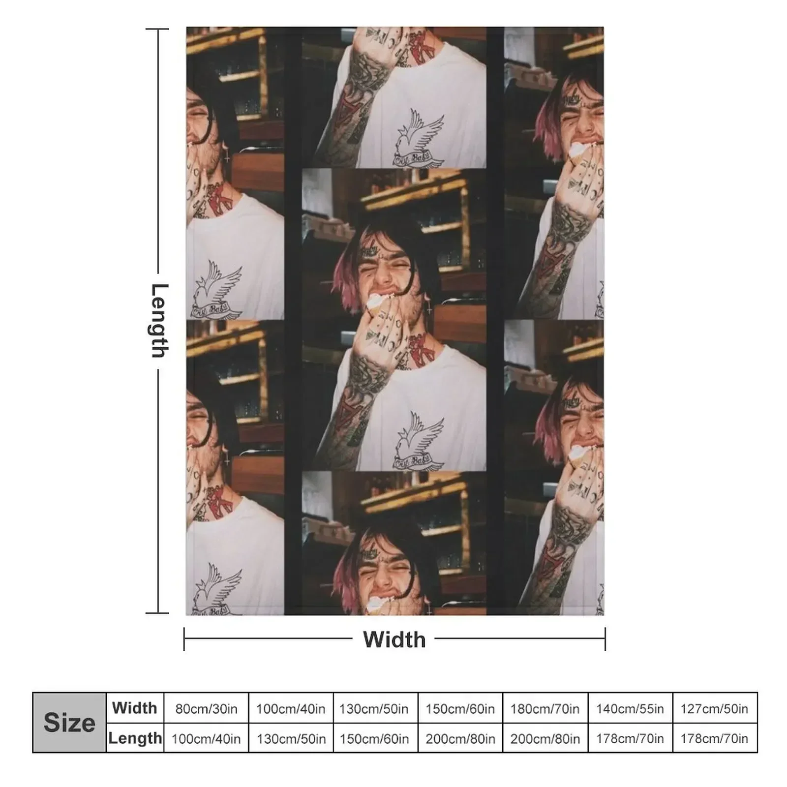Lil Peep Throw Blanket Heavy Fashion Sofas For Sofa Thin Extra Large Throw cosplay anime Decorative Sofas Blankets