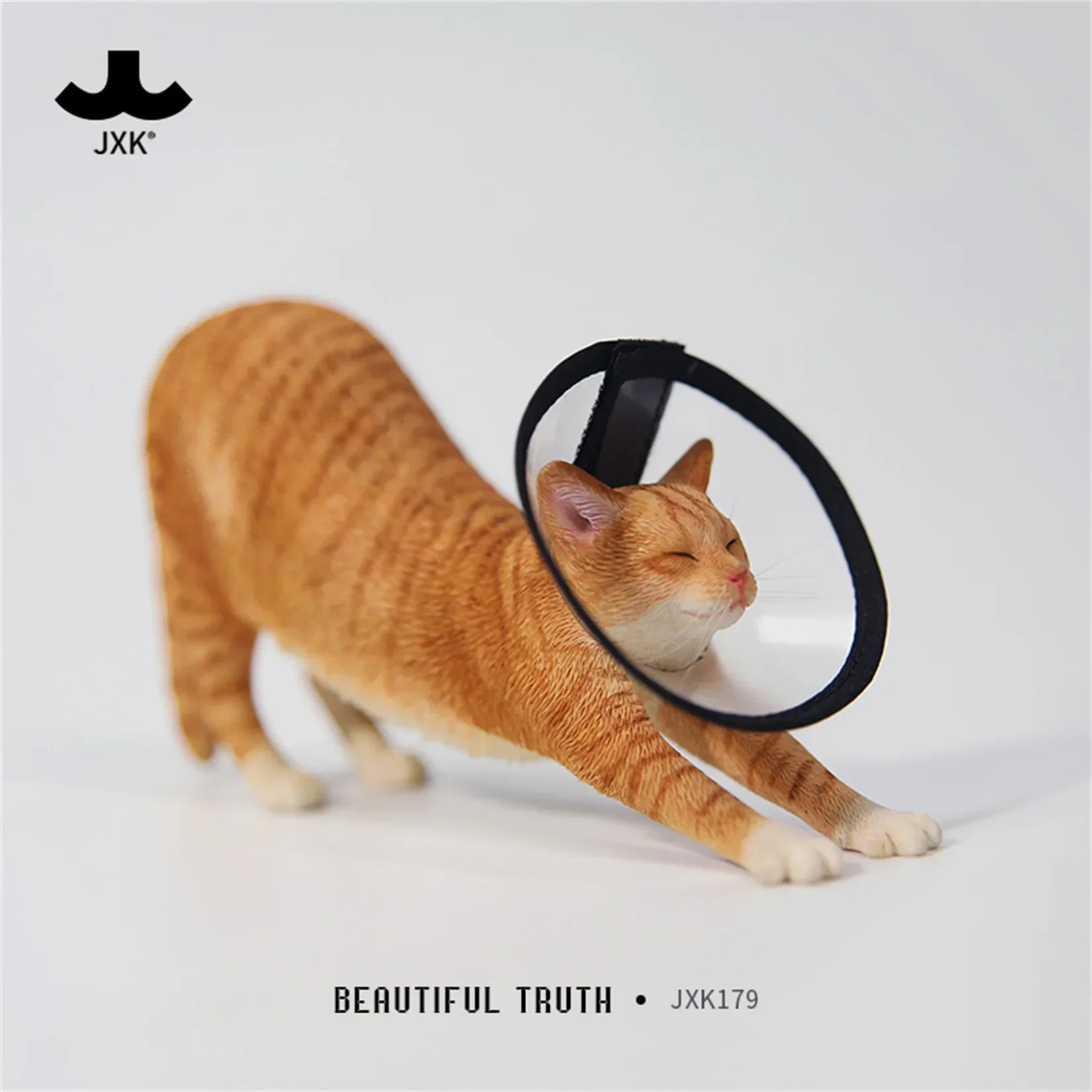 JXK 1/6 Stretching Cat Model Animal Creative Figure Scene Accessory Desk Decoration Collection Birthday Gift For Adults  Toy