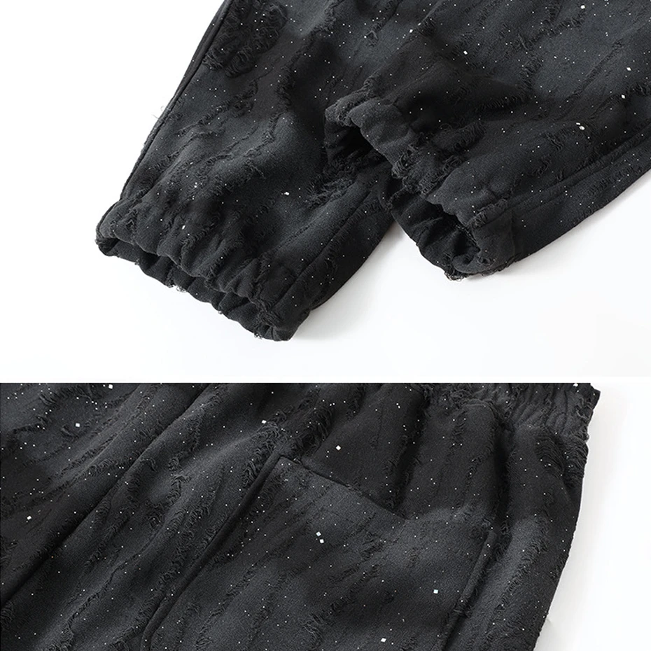 Jogger Pants Men Vintage Ripped Pants 12XL Plus Size Sweatpants Male Fashion Gradient Stripe Design Trousers Big Size 12XL