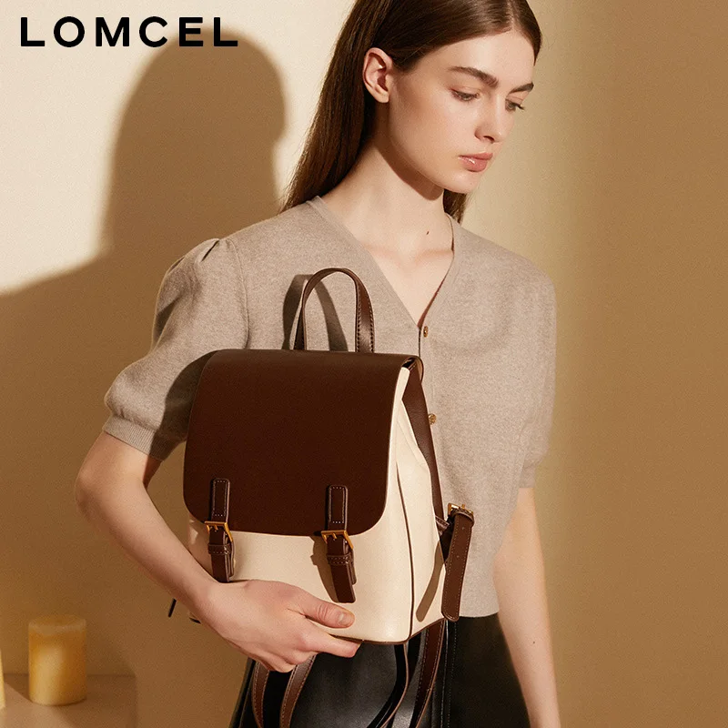 LOMCEL 30 New style spring-autumn double-shoulder bag - stylish backpack for female college students, women's double-shoulder