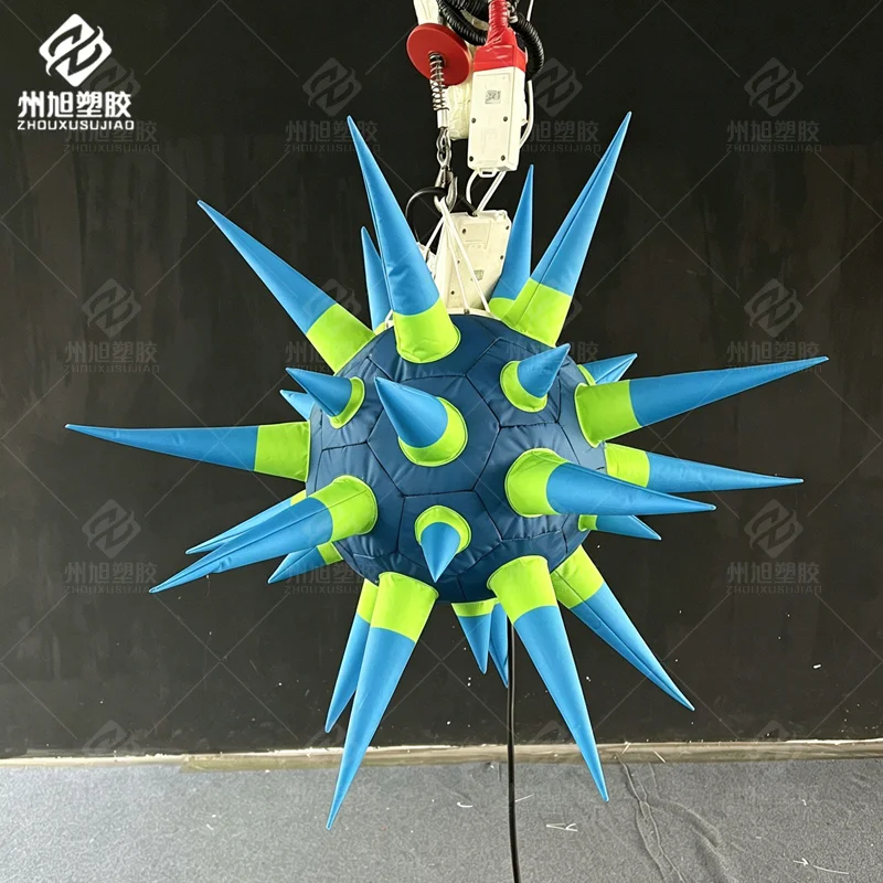 Giant LED Light up Inflatable Spiky Ball and Explosion Star Model Inflatable prop for Night Club Party Decor