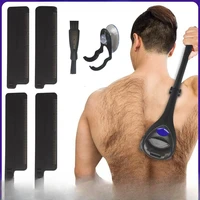 Rascador de espalda sin dolor, herramienta Manual de mango largo, maquinilla de afeitar plegable con cuchillas duraderas para uso doméstico, práctico accesorio de aseo